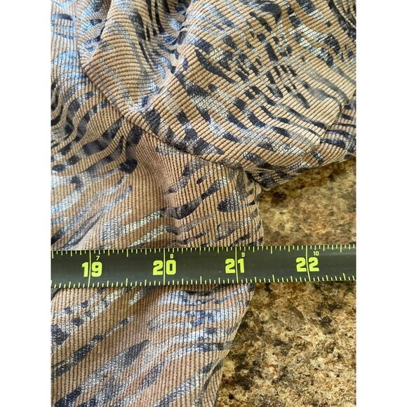 Abstract Print Full Zip‎ Jacket, Neutral Tones, Lightweight Coat - Picture 9 of 12